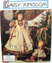7281 SIMPLICITY DK FLARE EMPIRE DRESS, SLIP, TIE PINAFORE, 17'' DOLL PATTERN 5-8